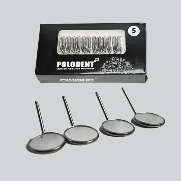 POLODENT DENTAL S.S. MATERIAL PLANE MOUTH MIRROR NO. # 05 SET OF 12 ORIGINAL