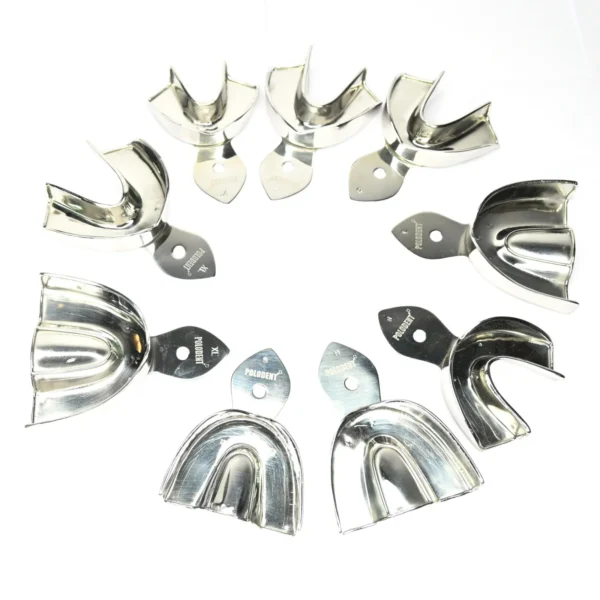 POLODENT IMPRESSION TRAY DENTULOUS NON- PERFORATED S/10