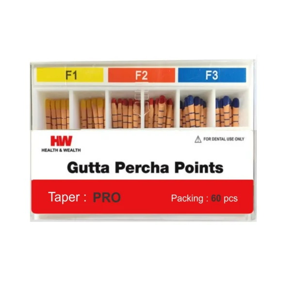 H&W F1,F2 & F3 Protaper Gutta Percha Point, 60 Point Each Assorted